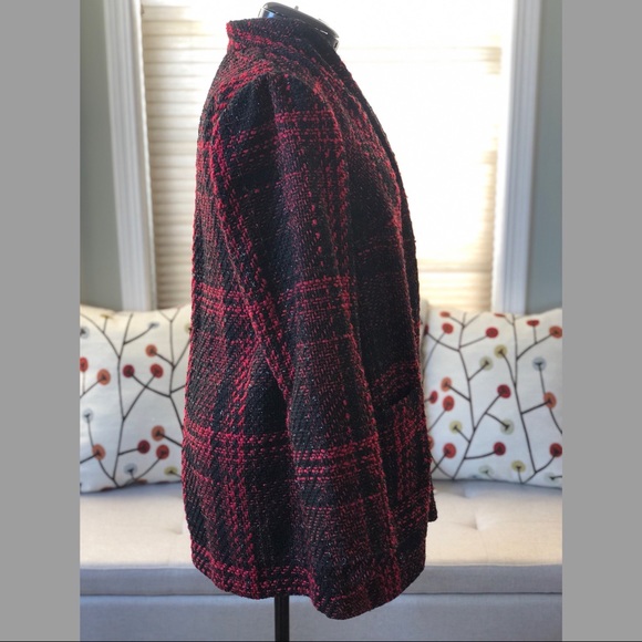 Plaid Shimmer Boucle Jacket - Picture 4 of 7